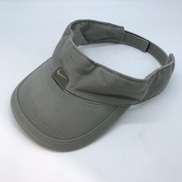 Nike Swoosh Adult Adjustable OSFM Hook & Loop Visor Olive Drab FOCCH Gold Logo - Picture 4 of 9